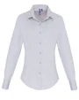 Hemden PREMIER Ladies Stretch Fit Poplin Long Sleeve Cotton Shirt voor bedrukking &amp; borduring