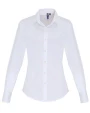 Hemden PREMIER Ladies Stretch Fit Poplin Long Sleeve Cotton Shirt voor bedrukking &amp; borduring