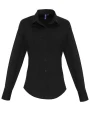 Hemden PREMIER Ladies Stretch Fit Poplin Long Sleeve Cotton Shirt voor bedrukking &amp; borduring
