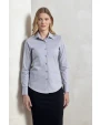 Hemden PREMIER Ladies Stretch Fit Poplin Long Sleeve Cotton Shirt voor bedrukking &amp; borduring