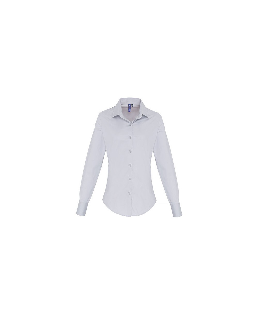 PREMIER Ladies Stretch Fit Cotton Poplin Long Sleeve Shirt Hemden personalisierbar