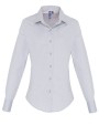 Hemden PREMIER Ladies Stretch Fit Poplin Long Sleeve Cotton Shirt voor bedrukking &amp; borduring