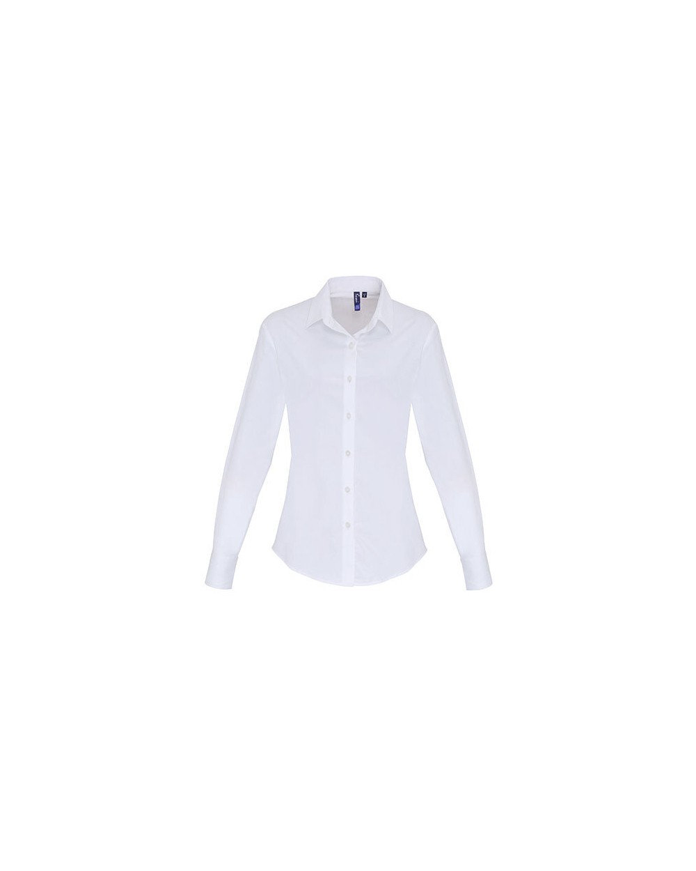 PREMIER Ladies Stretch Fit Cotton Poplin Long Sleeve Shirt Hemden personalisierbar