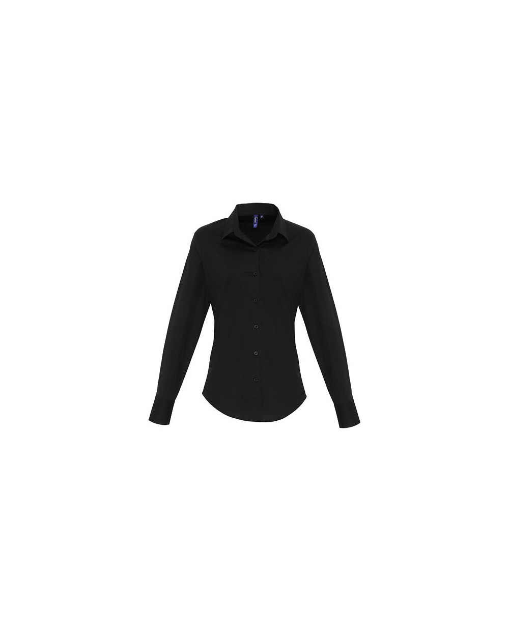 Hemden PREMIER Ladies Stretch Fit Poplin Long Sleeve Cotton Shirt voor bedrukking &amp; borduring