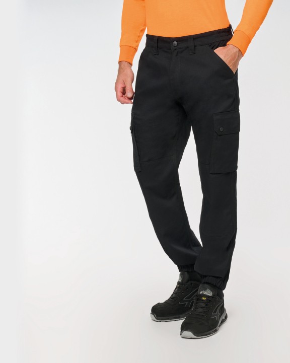 Pantalons personnalisable WK. DESIGNED TO WORK Pantalon cargo unisexe avec bas élastiqué