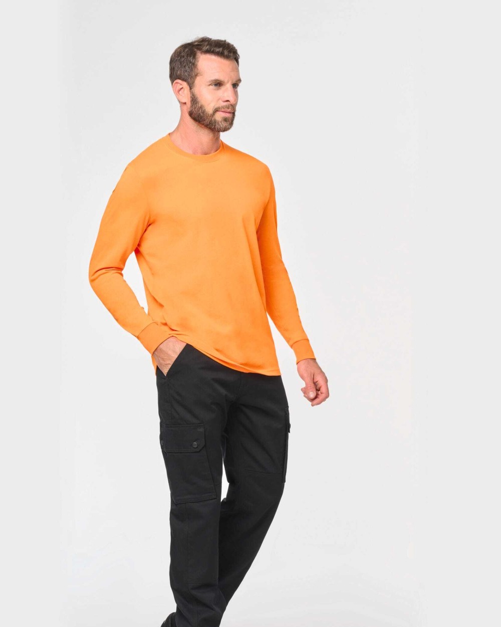 WK. DESIGNED TO WORK Unisex-Cargo-Hose mit elastischem Saum Hosen personalisierbar