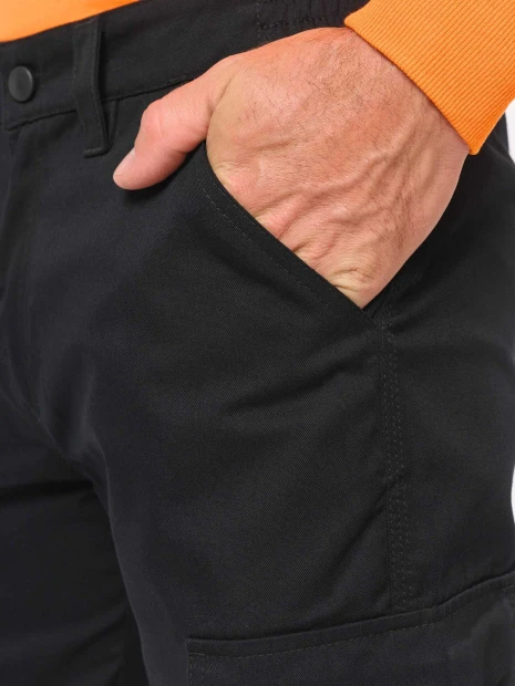 Pantalons à personnaliser WK. DESIGNED TO WORK Pantalon cargo unisexe avec bas élastiqué 