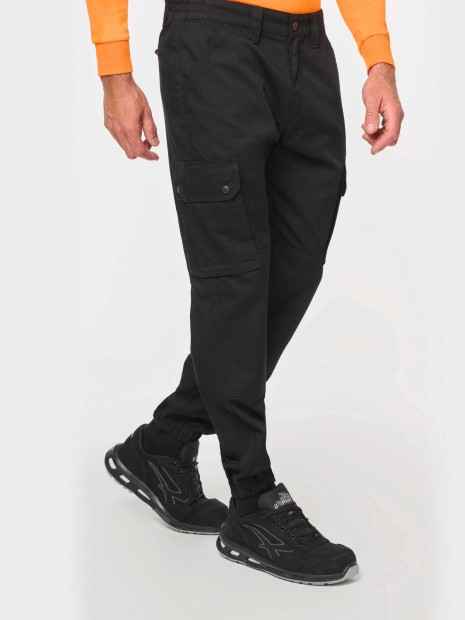 Pantalons à personnaliser WK. DESIGNED TO WORK Pantalon cargo unisexe avec bas élastiqué 