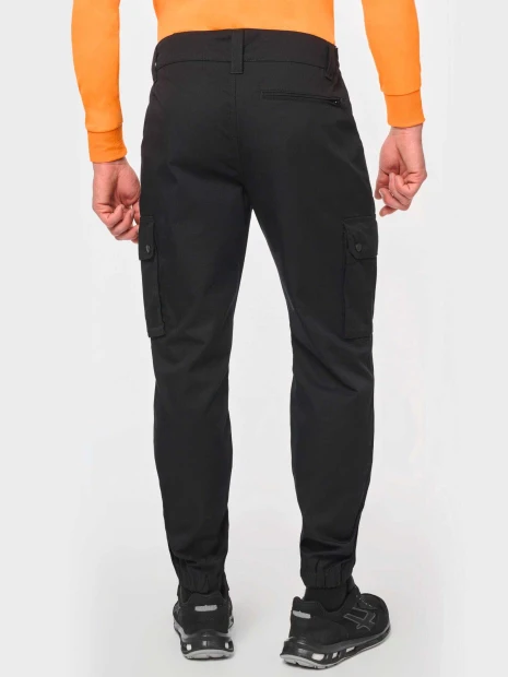 Pantalons à personnaliser WK. DESIGNED TO WORK Pantalon cargo unisexe avec bas élastiqué 
