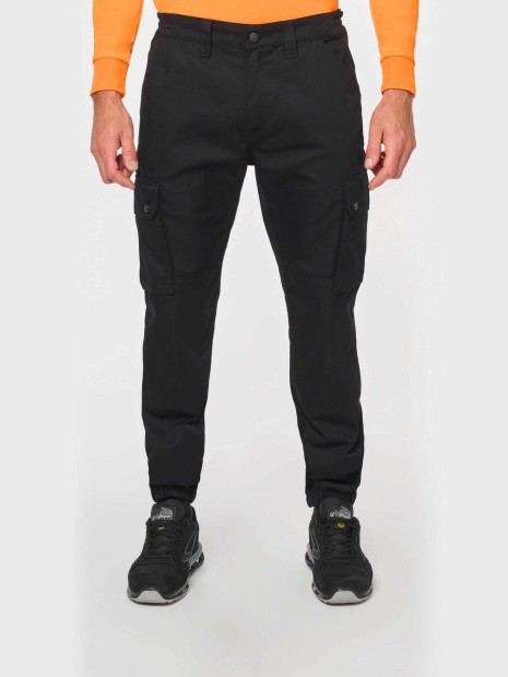 Pantalons à personnaliser WK. DESIGNED TO WORK Pantalon cargo unisexe avec bas élastiqué 