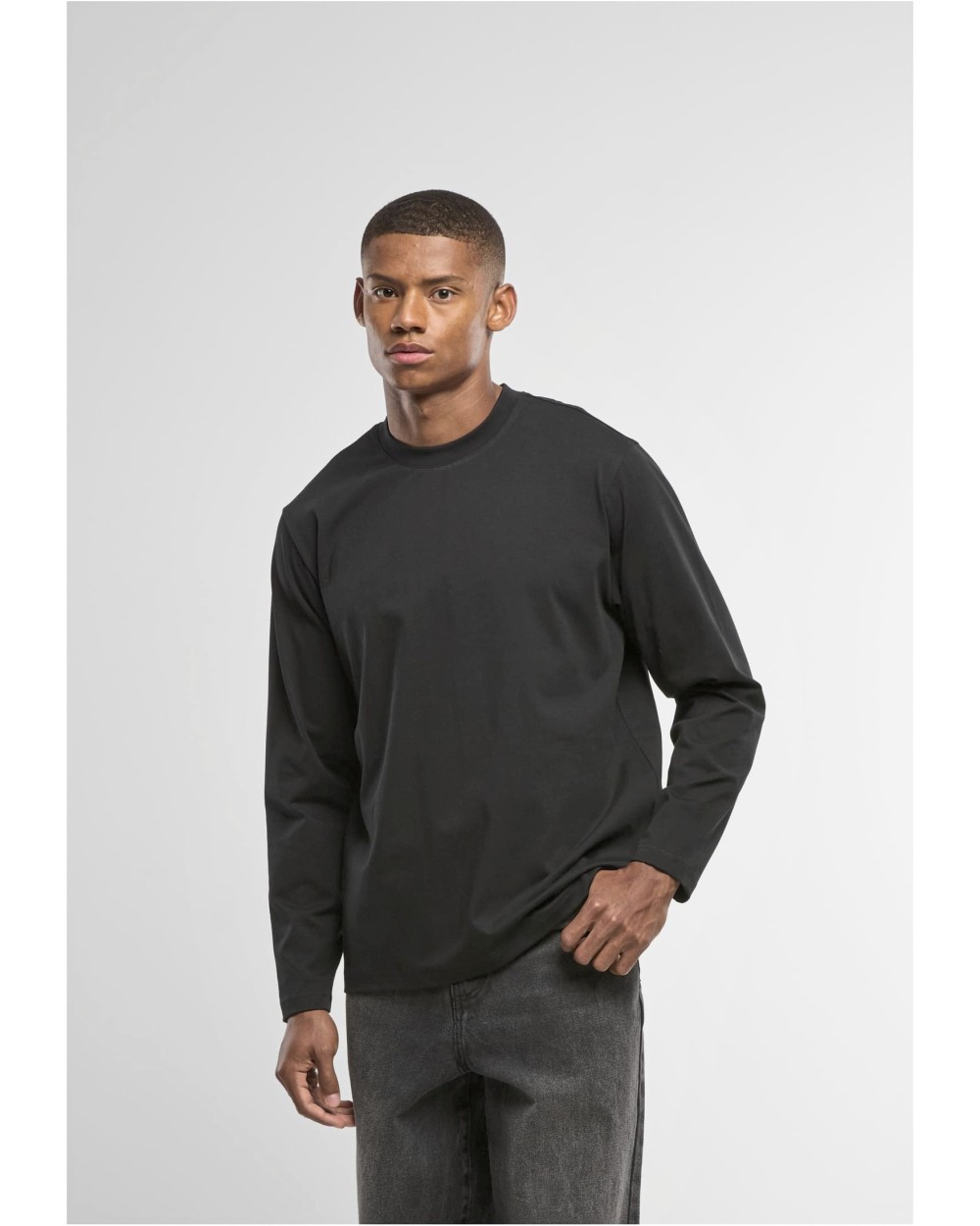 BUILD YOUR BRAND Sorona® Loose Longsleeve T-Shirts personalisierbar