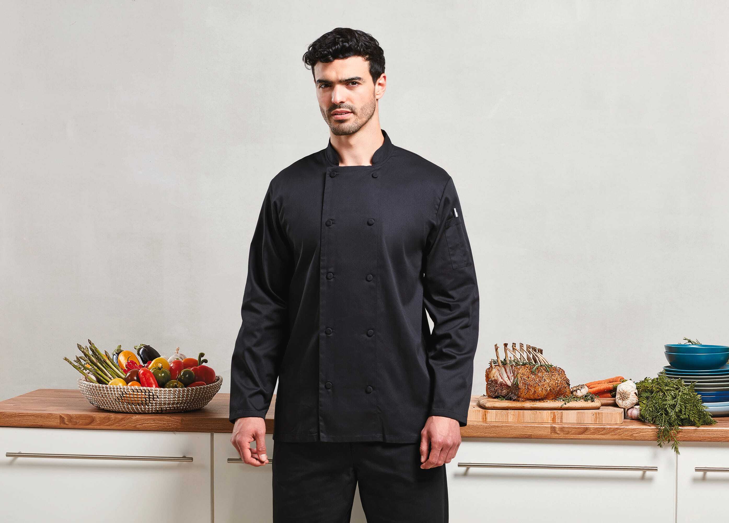 Vestes personnalisable PREMIER Veste chef cuisinier manches longues Coolchecker®
