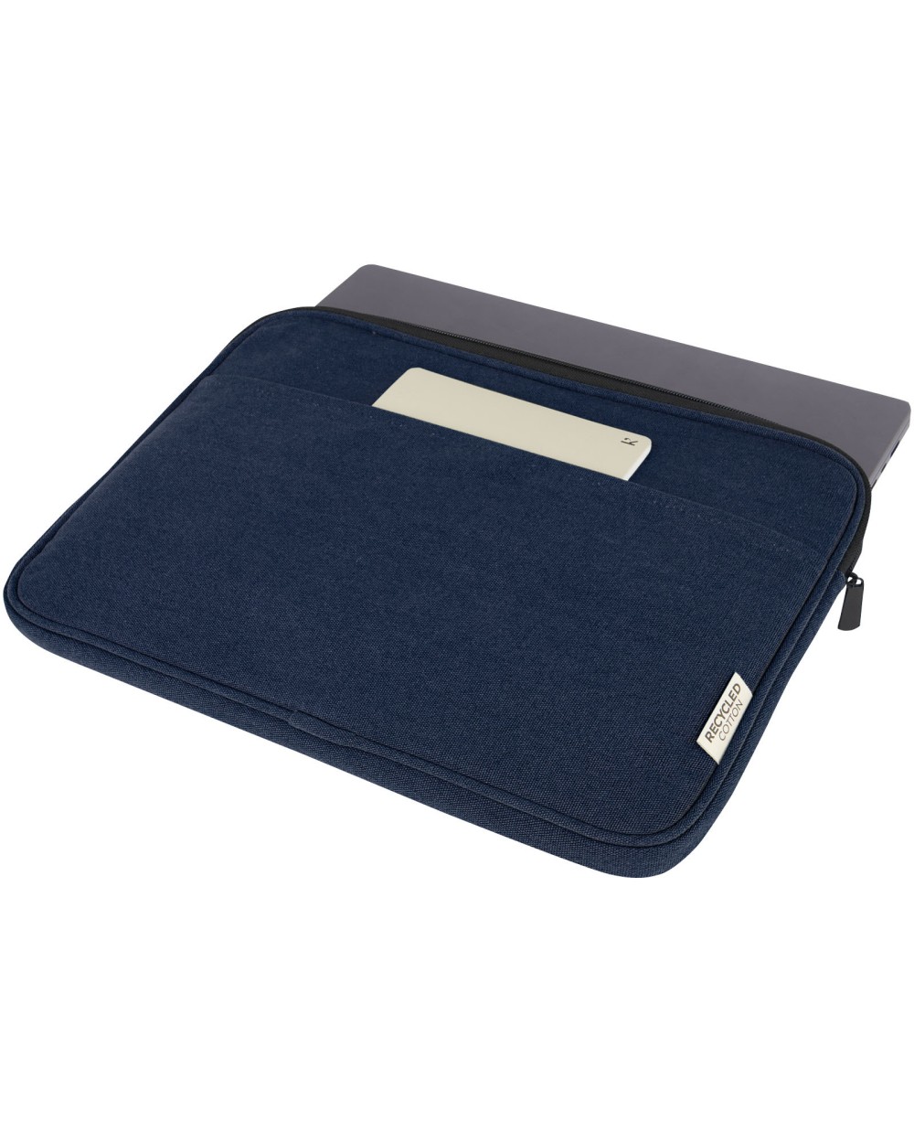 4DO Joey 14" Laptophülle aus GRS recyceltem Canvas 2 L Taschen personalisierbar