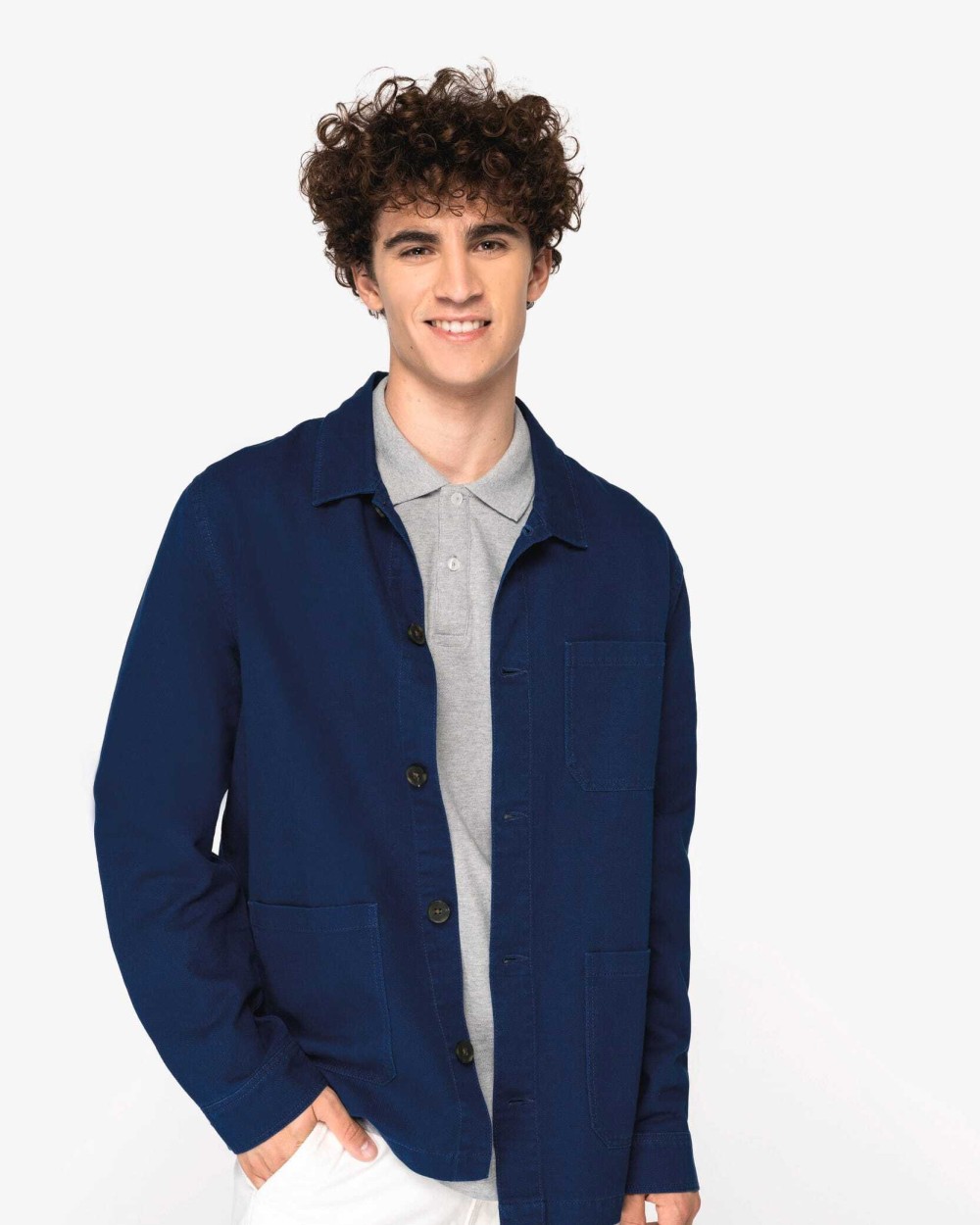 Vestes personnalisable NATIVE SPIRIT Veste worker écoresponsable délavée homme