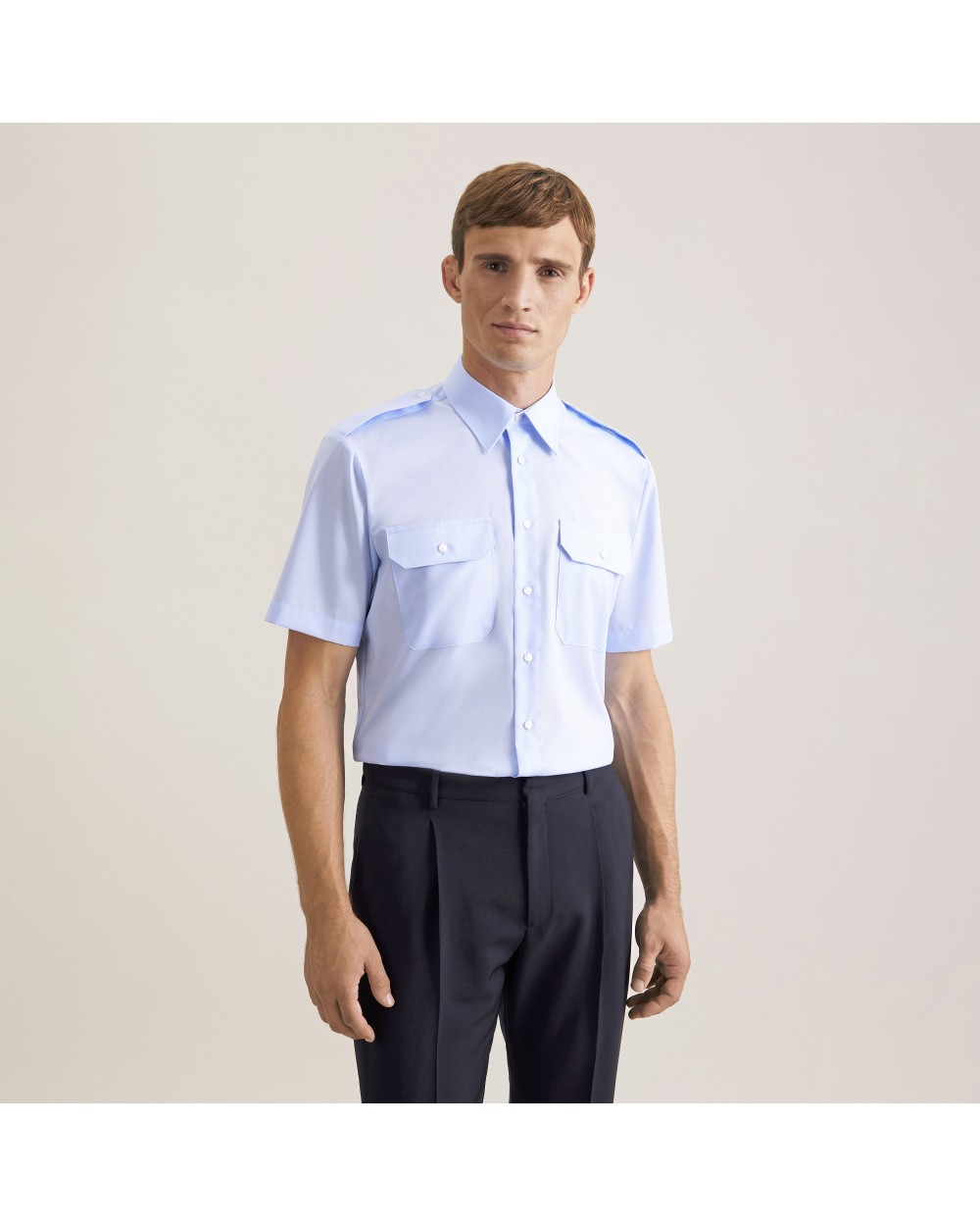 SEIDENSTICKER Men´s Pilot Shirt Regular Shortsleeve Hemden personalisierbar