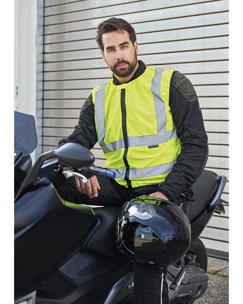 KORNTEX Biker Safety Vest EN ISO 20471 Warnwesten personalisierbar