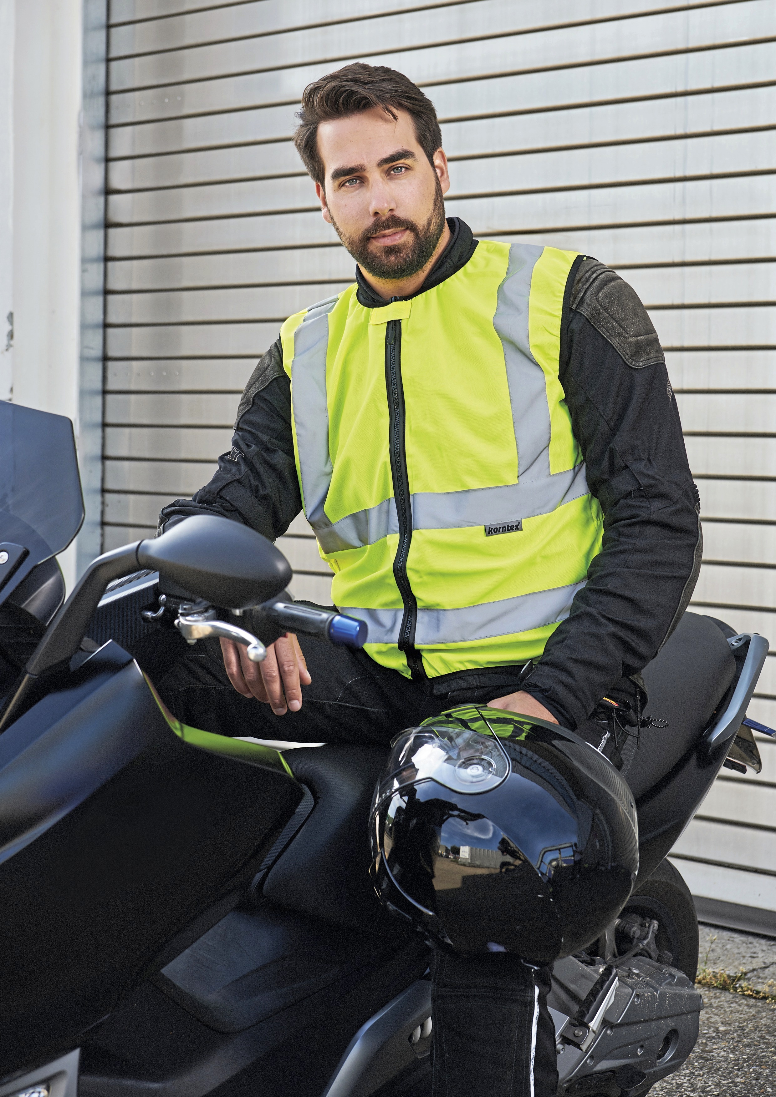 Gilets de sécurité personnalisable KORNTEX Biker Safety Vest EN ISO 20471