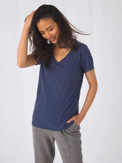 T-Shirts à personnaliser B&C T-shirt Triblend col V Femme 