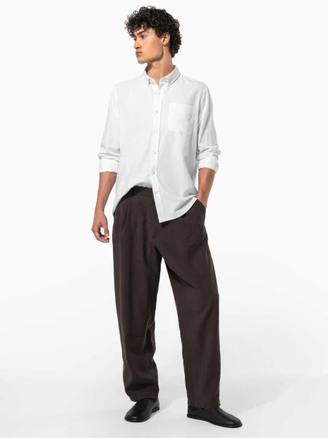 Chemises à personnaliser KARIBAN Chemise Oxford lavée manches longues 