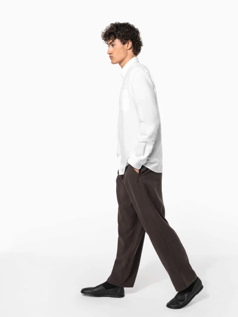 Chemises à personnaliser KARIBAN Chemise Oxford lavée manches longues 