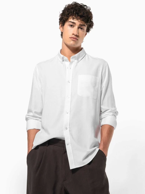 Chemises à personnaliser KARIBAN Chemise Oxford lavée manches longues 
