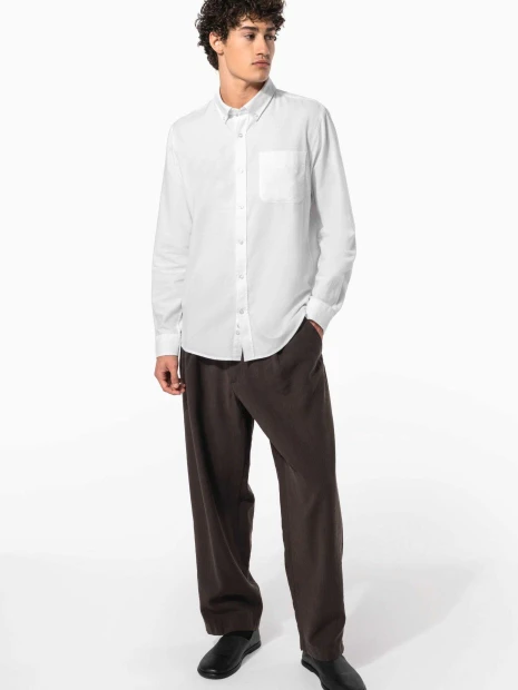 Chemises à personnaliser KARIBAN Chemise Oxford lavée manches longues 