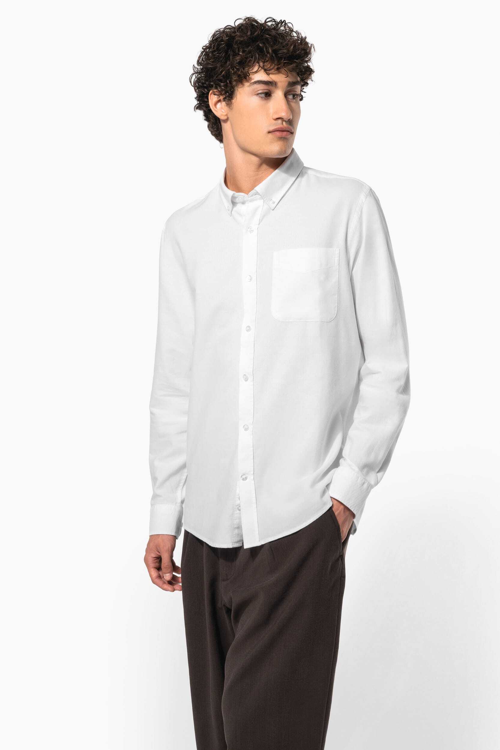 Chemises personnalisable KARIBAN Chemise Oxford lavée manches longues