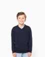 KARIBAN Kinder-Pullover mit V-Ausschnitt Pullovers personalisierbar