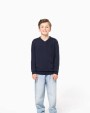 KARIBAN Kinder-Pullover mit V-Ausschnitt Pullovers personalisierbar