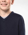 Truien KARIBAN Trui met V-hals kind voor bedrukking &amp; borduring