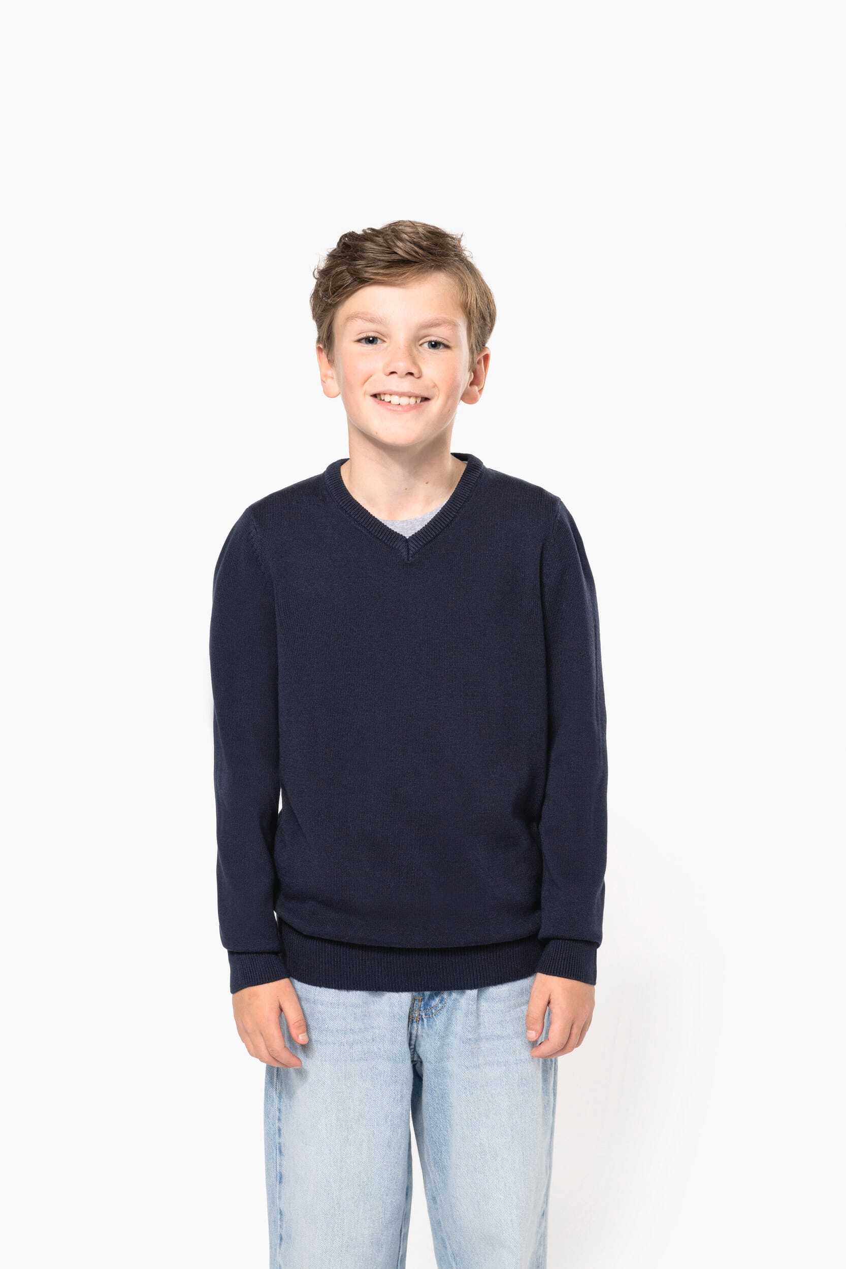 Pulls personnalisable KARIBAN Pull col V enfant