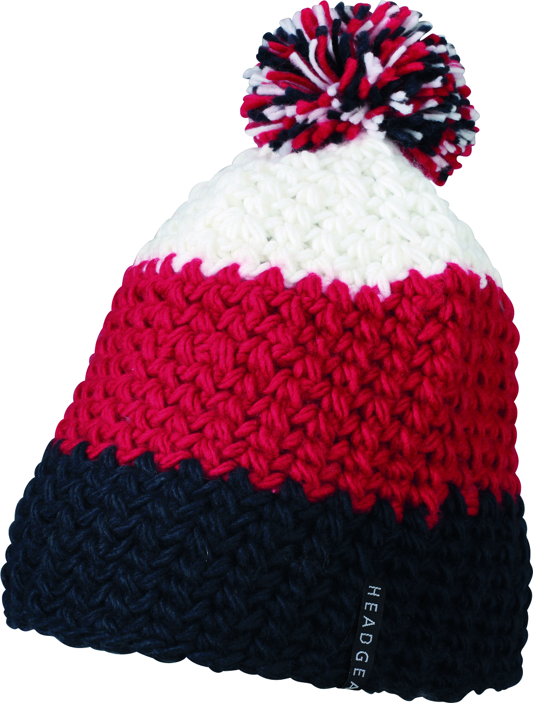 Mutsen MYRTLE BEACH Crocheted Cap with Pompon voor bedrukking &amp; borduring