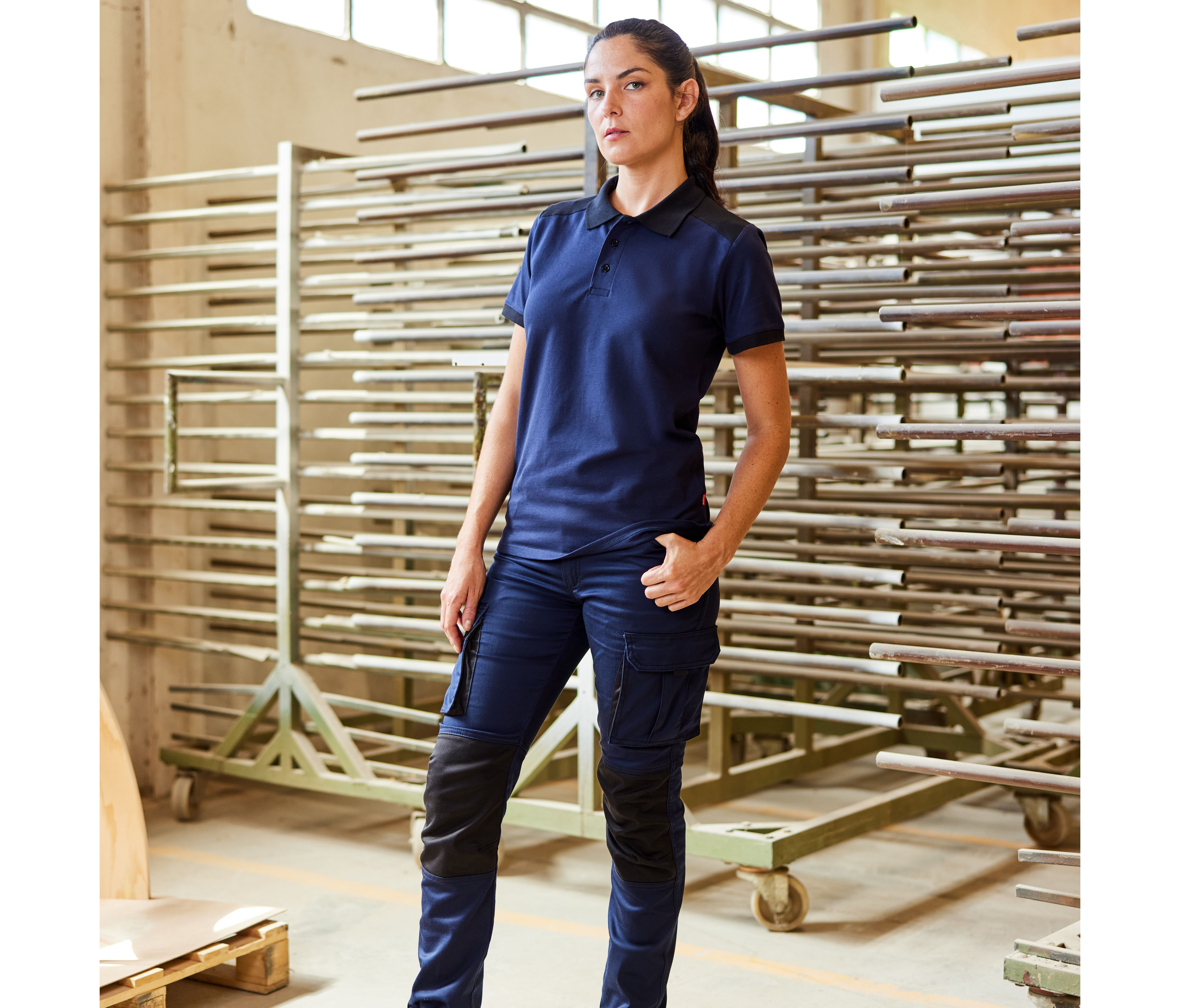 Polo's VELILLA TWO-TONE STRETCH POLO SHIRT voor bedrukking &amp; borduring