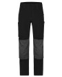 JAMES & NICHOLSON Workwear Pants 4-Way Stretch Slim Line Hosen personalisierbar