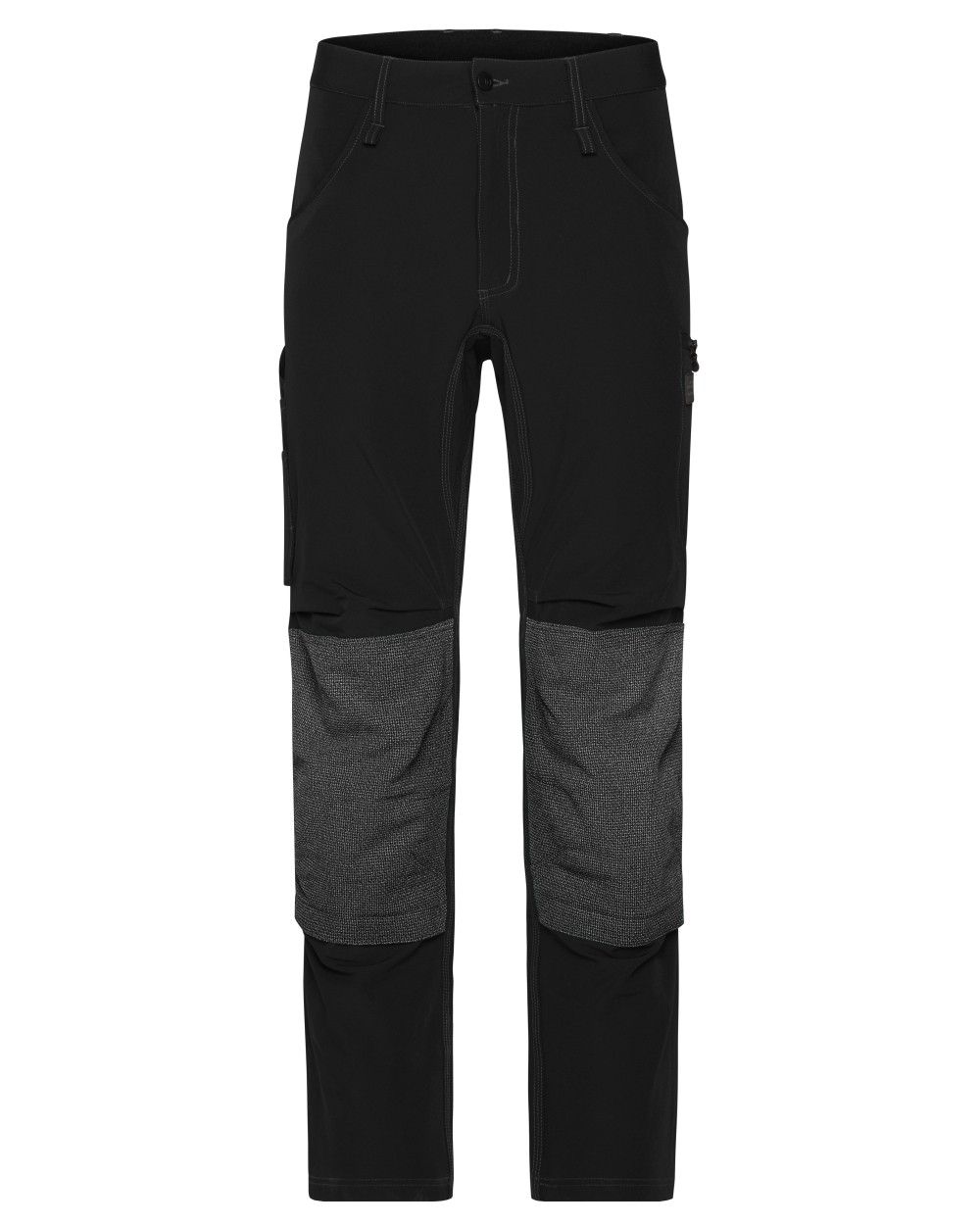 JAMES & NICHOLSON Workwear Pants 4-Way Stretch Slim Line Hosen personalisierbar