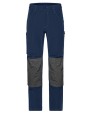 Broeken JAMES & NICHOLSON Workwear Pants 4-Way Stretch Slim Line voor bedrukking &amp; borduring