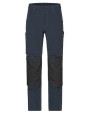 JAMES & NICHOLSON Workwear Pants 4-Way Stretch Slim Line Hosen personalisierbar