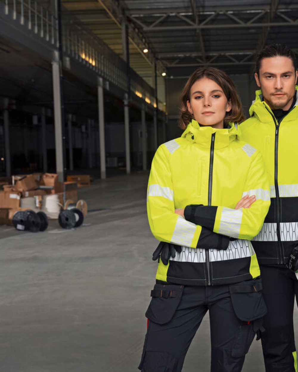 Broeken JOBMAN 2372 Hi-Vis Women's Craftsman Trousers Stretch HP voor bedrukking &amp; borduring