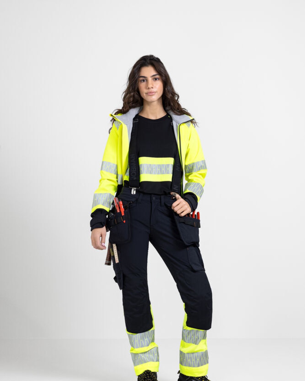 Broeken JOBMAN 2372 Hi-Vis Women's Craftsman Trousers Stretch HP voor bedrukking &amp; borduring