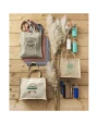 Tote bags 4DO Varai 320 g/m² canvas en jute boodschappentas 23L voor bedrukking &amp; borduring