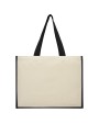 Tote bags 4DO Varai 320 g/m² canvas en jute boodschappentas 23L voor bedrukking &amp; borduring