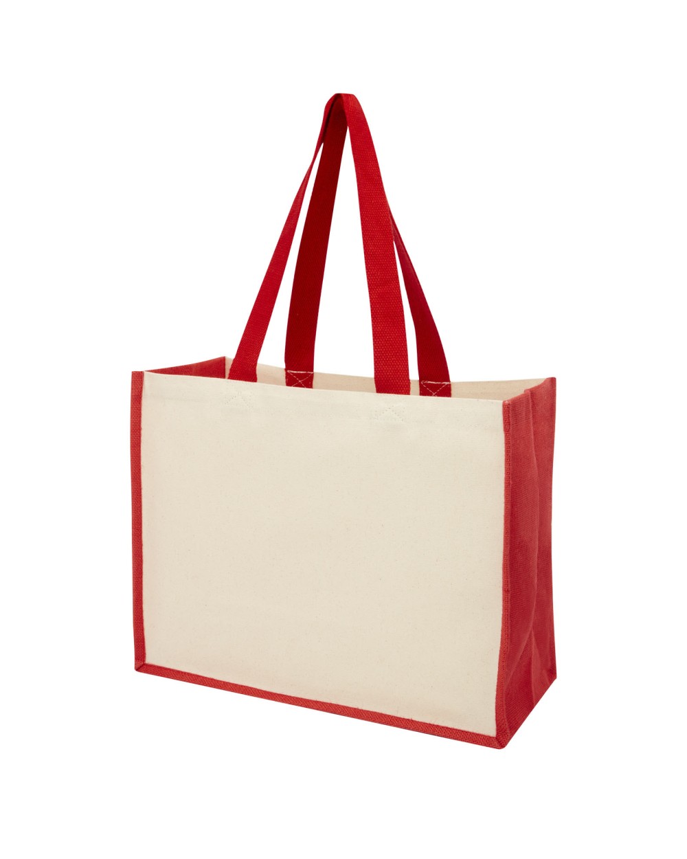 4DO Varai 320 g/m Canvas und Jute Einkaufstasche 23L Tote Bags personalisierbar