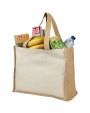 Tote bags 4DO Varai 320 g/m² canvas en jute boodschappentas 23L voor bedrukking &amp; borduring