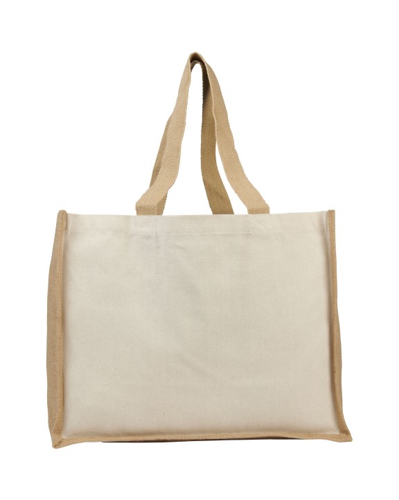 4DO Varai 320 g/m Canvas und Jute Einkaufstasche 23L Tote Bags personalisierbar