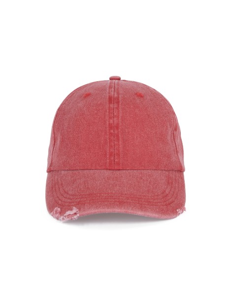 K-UP Casquette vintage effet déchiré - 6 panneaux /api/colors/5d52662b-42b4-4194-aff5-c1734291e577 personnalisable