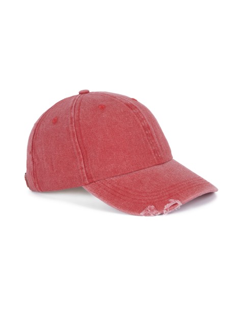 K-UP Casquette vintage effet déchiré - 6 panneaux /api/colors/5d52662b-42b4-4194-aff5-c1734291e577 personnalisable