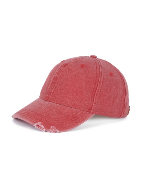 K-UP Casquette vintage effet déchiré - 6 panneaux /api/colors/5d52662b-42b4-4194-aff5-c1734291e577 personnalisable