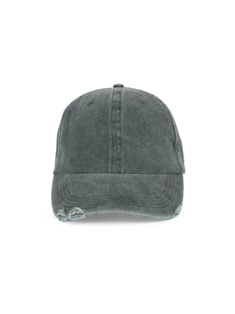 K-UP Casquette vintage effet déchiré - 6 panneaux /api/colors/341150eb-5205-47f3-9146-78bc2f2c3fab personnalisable