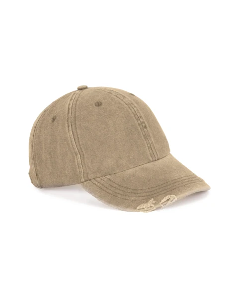 K-UP Casquette vintage effet déchiré - 6 panneaux /api/colors/4ee091c4-ab12-4185-9460-e417dbf42a11 personnalisable