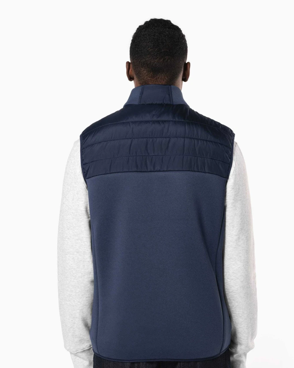 KARIBAN Bodywarmer aus zwei Materialien für Herren Jacken personalisierbar